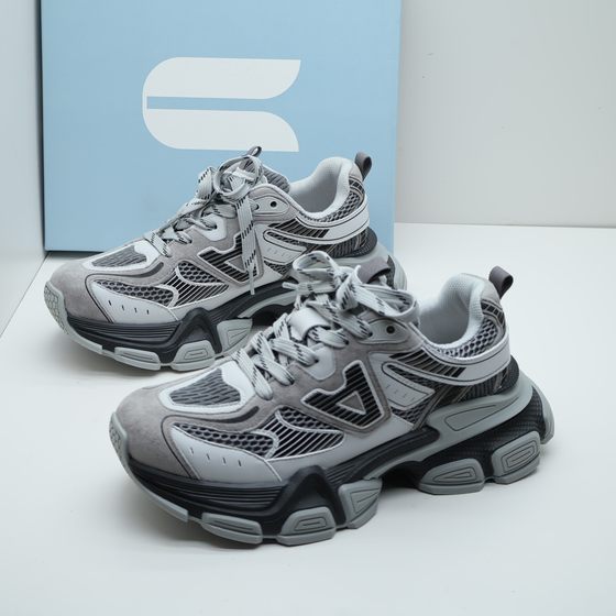 
Comely/Kangli removed the cabinet and broke the code in autumn genuine leather women's sports thick-soled round-toe running casual lace-up dad shoes