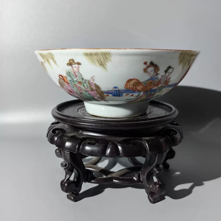 中国美術 豆青釉 内白 碗 時代物(A804) 中国美術 豆青釉 内白 碗 時代物(A804)