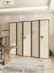 Hoa sen Trung Quốc bằng gỗ nguyên khối vách ngăn lối vào hiên phòng khách phòng ngủ che chắn văn phòng tại nhà có thể gập lại và di động bàn ghế gỗ Bàn / Bàn