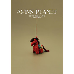 Amnn Horse Year Fortune National Style Fragrance Sachet Pendant 2026 Year of the Horse Brocade Peace and Auspiciousness 3D Embroidery Car Hanging Ornament