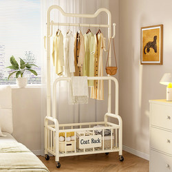 Clothes Rack Floor-Standing Bedroom Home Room Clothes Hanger Storage Drying Rack Simple Mobile Storage Clothes Rack