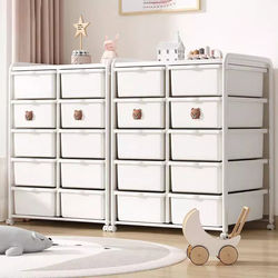 Children's Toy Storage Cabinet Baby Bookshelf Multi-Layer Large-Capacity Storage Rack Living Room Baby Home Bedroom Storage Cabinet