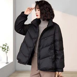 
Pinghu down jacket women's high-end new style women's duck down winter women's Korean version short large size women's small fragrance