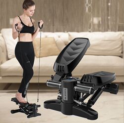 Home Mini Hydraulic Stepper Fitness Equipment with Resistance Rope for Indoor Leg Training Walking Machine