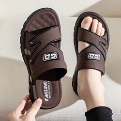 Men's Sandals 2025 New Thick-Soled Beach Summer Outdoor Wear Dad's Non-Slip Wear-Resistant Dual-Purpose Driving Sandals