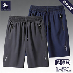 Quick-Dry Shorts for Men 2026 Summer New Ice Silk Casual Five-Point Pants Loose Plus-Size Beach Shorts Thin Trendy Mid-Length Pants