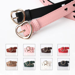 Pink Cute Heart-Shaped Thin Belt for Girls, Simple and Versatile, Can Be Paired with Jeans, Design-Conscious Decorative Belt, 2024 New Model