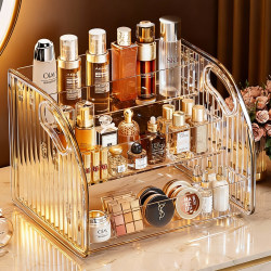 Desktop Storage Box, Dressing Table, Cosmetics, High-End Skin Care, Compartmentalized Organization, Small Sundries, Lipstick, Perfume Storage Rack