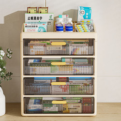 Medicine Box for Home Use, Large Size, Divided into Compartments for Storing Medicines, Large Capacity Drawer-Type Medicine Box Cabinet Storage Box