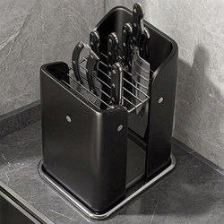 Kitchen Knife Holder Storage Rack 2026 New Model Thickened Countertop Multifunctional Knife and Kitchenware Placement Storage Rack Integrated