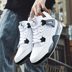 
Extra large size men's shoes aj4 white cement high top sports shoes men's board shoes versatile 46 Qiao 4 basketball 47 trendy shoes size 48