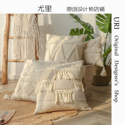 Nordic Tufted Throw Cover Pillow Moroccan