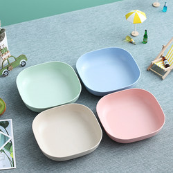 Household Snack Plate, Bone Dish, Dining Table Fish Bone Plate, Square Plate for Dried Fruits, Nuts, Anti-Drop Plate