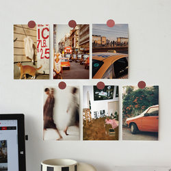 ins French Retro Wall Stickers Card Posters Postcards Women's Clothing Store Room Wall Decoration Stickers Background