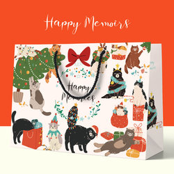 Cute Cartoon Bear Donut High-End Gift Bag Children's Clothing Store Baking Tote Bag Packaging Paper Bag Wholesale in Stock