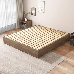 Solid Wood Bed Board Tatami Without Headboard Single Bed 1.2m Double Bed 1.8m Home Bedroom Guesthouse Modern Simple