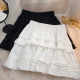 Sweet ruffled short skirt Female summer new big size fat MM is thin and versatile, pine tight waist anti -light skirt
