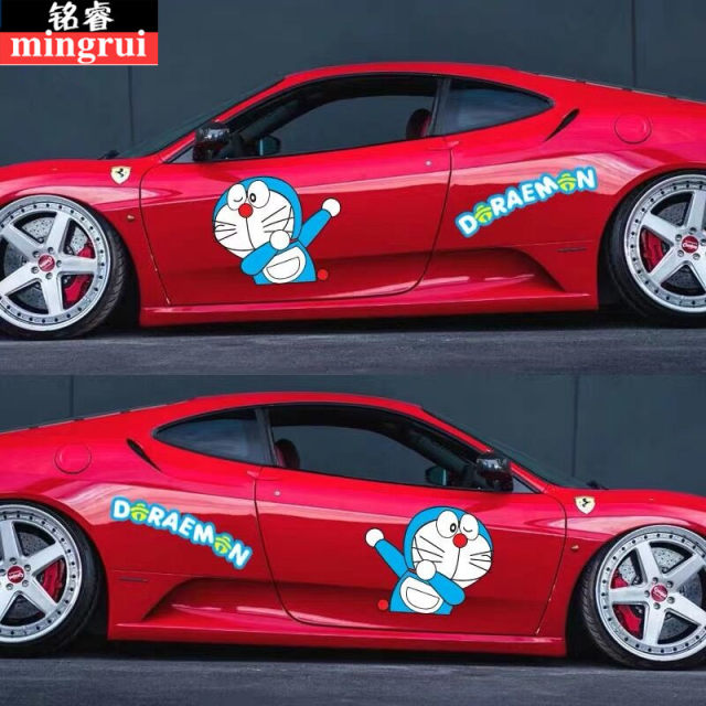 Doraemon car sticker large body door scratch hip -hop swag cute car stickers cartoon traffic sticker