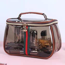 New Pu Cosmetic Bag, Portable Waterproof Transparent Large-Capacity Travel Storage Bag, High-Looking Toiletry Bag