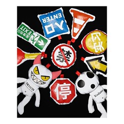 Little Devil Personality Reflective Car Exhaust Pipe Decoration Pendant Internet Celebrity Rearview Mirror Car Hanging Accessory Backpack Hanging Ornament