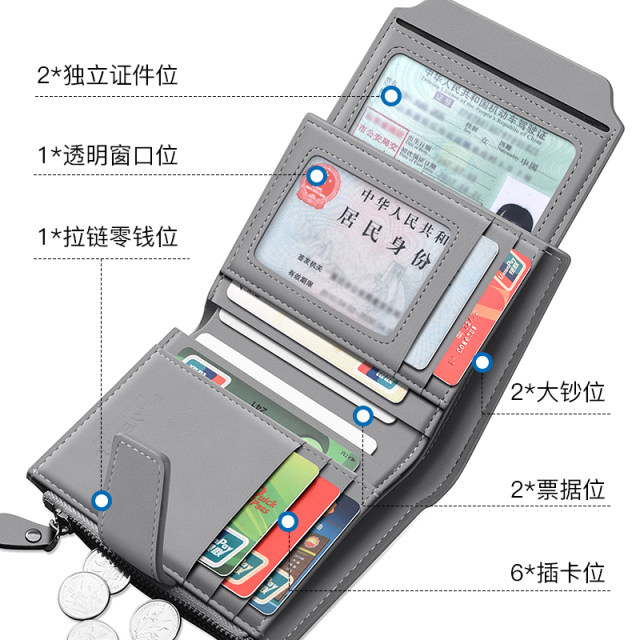 Playboy Wallet Men's Short Men 2024 New Money Piping Simple Driver's ...