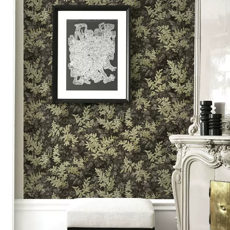 现货green Shade现代简美复古树叶墙纸f Sy3001客厅卧室背景壁纸 现货green Shade现代简美复古树叶墙纸f Sy3001客厅卧室背景壁纸