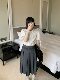 TREES Polka Dot Printed Skirt New Summer High-waisted Sweet Pleated Skirt Mid-length Skirt
