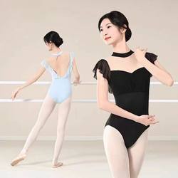 Adult New Ballet Practice Clothes Spring and Summer Stand-Up Collar Body Training High-Waisted Dance Clothes Trumpet Short-Sleeved Gymnastics Clothes