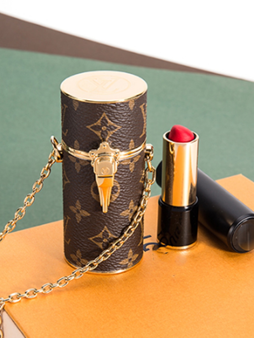 lv创意老花圆筒mini口红包