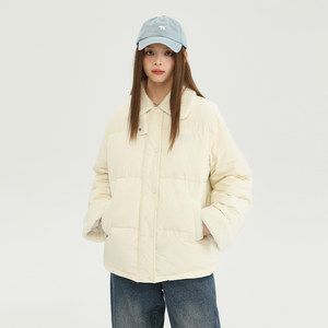 
King Prince lamb fur collar jacket men and women cotton jacket warm top loose couple cotton jacket