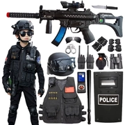 Trẻ em lực lượng đặc biệt Bộ súng đồ chơi bé trai quân phục mô phỏng ngoài trời CS SWAT quần áo dài tay nhỏ thiết bị cảnh sát