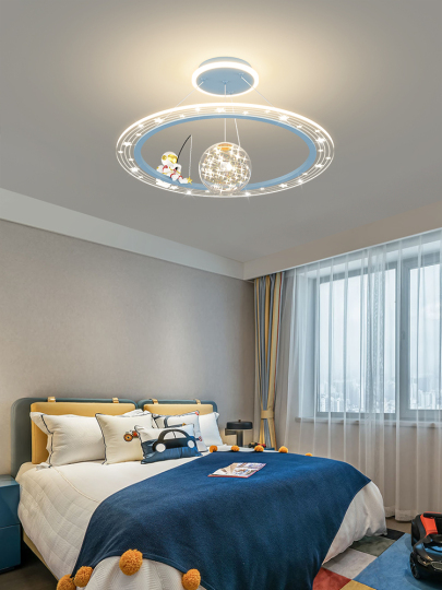 Plafoniera A LED Per Cameretta Bambini Con Tema Astronauta | Dimmerabile E A Incasso | 50cm | Temperature Regolabili 3000K-6000K - Foto 7