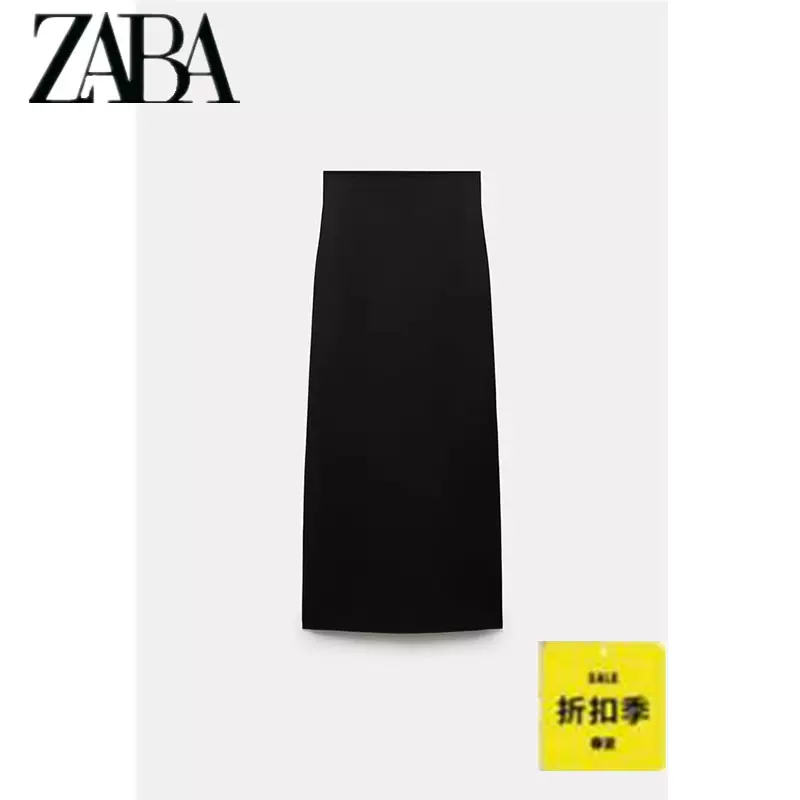 ZA家2023新款女装8467/466黑色紧身迷笛裙高腰半身裙8467466 800-Taobao 