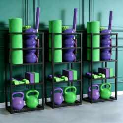 Dumbbell Kettlebell Foam Roller Brick Multi-Layer Fitness Ball Rack Home Iron Storage Rack Indoor Balcony Decorative Storage Rack