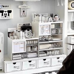 Desktop Storage Box Drawer-Type Student Pen Holder Office Workstation Storage Rack Children's Desk Stationery Organizer Box Cabinet