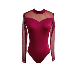 Dance Wear: Ballet Practice Outfit, Dance Student Exam Attire, Wine Red Leotard, Gymnastics Aerial Yoga Jumpsuit