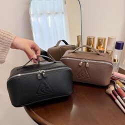 New Cosmetic Bag for Girls, Portable Hand-Held Travel High-End Waterproof Toiletry Bag, Large Capacity Partitioned Storage Bag