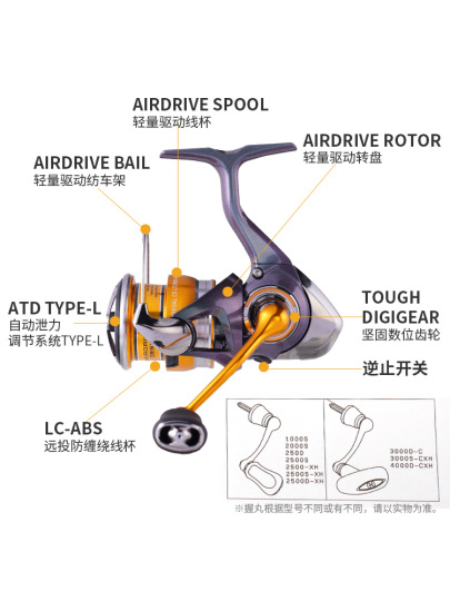 DAIWA - Moulinet Spinning REGAL LT, 1000S 2000S 2500S 3000S, Pour Pêche En Eau S