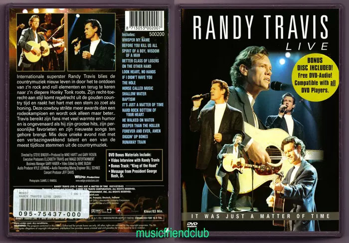 Randy Travis - Live It Was Just A Matter Of Time (DVD/dts)-Taobao