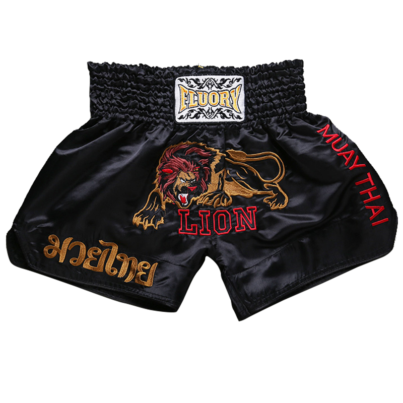 ライオン完全刺繍ムエタイショーツ男性用タイプロ ufc