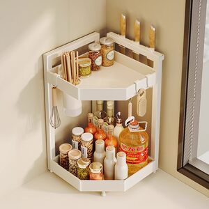 Multifunctional seasoning rack Multi-layer storage rack Countertop corner corner triangle kitchen supplies seasoning rack
