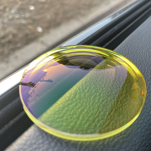 Yellow anti -blue light resin myopia glasses dyeing light color optical customized aspheric pornographic hard flat light