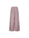 APEA pink plaid casual pants for women 2025 summer thin high waist loose slimming straight wide-leg trousers
