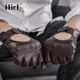 Genuine leather gloves men's touch screen thin outdoor cycling driving driving non-slip short sheepskin gloves men's bare leather tight hands