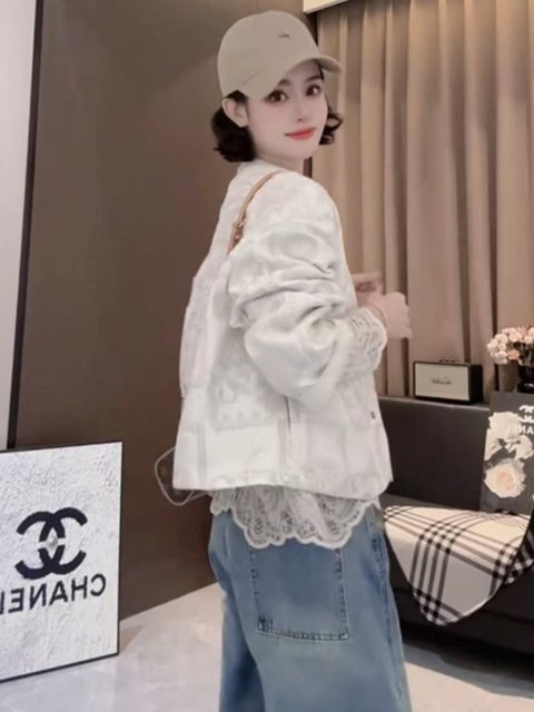 New Chinese style retro heavy industry embroidered jacket for women 2025 spring new casual loose tops trendy women's clothing