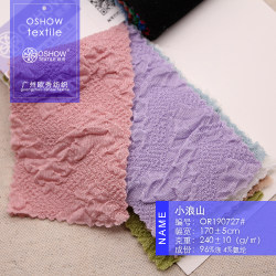 240g jacquard elastic bubble cloth knitted fabric clothing designer T-shirt dress pet baby clothes fabric