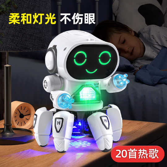 子供向け電動インテリジェントロボット - 1～2歳の男の子と女の子向けの歌ったり踊ったりできるおもちゃ