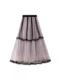 Heavy Industry Mesh Skirt New Polka Dot A-line Texture Blue Cake Long Skirt 8846 Print A-line Skirt Black