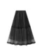 Heavy Industry Mesh Skirt New Polka Dot A-line Texture Blue Cake Long Skirt 8846 Print A-line Skirt Black