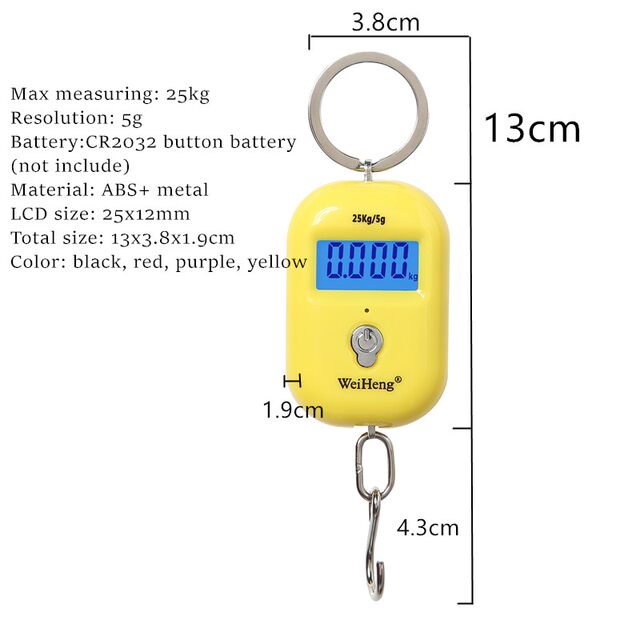 25KgX5gKeychainScaleMiniLCDPortableElectronicHangin